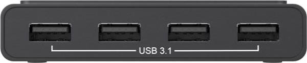 USB3.1C Gen.2  Hub-4port  , erweitert ein USB3.1C Gerät um vier USB3A Anschlüsse , schwarz