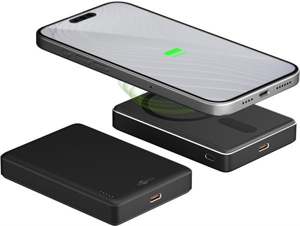 Magnetische Wireless Powerbank haftet a.d. Hanyrückseite 10.000 mAh , 20W - schwarz