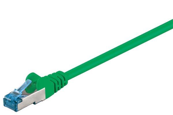 Cat.6A Patchkabel ,10 Gigabit  S/FTP, Slimline RJ45 STP   RJ45 STP , grün - 20m