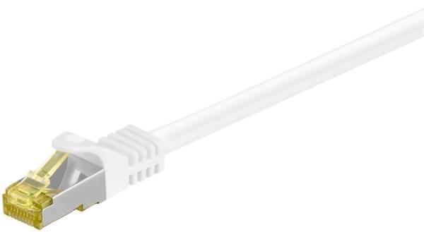 600MHz GIGABIT Patchkabel PIMF , Cat.7 Rohkabel AWG26/7 , 2 x RJ45 STP , LSZH , weiß -15m