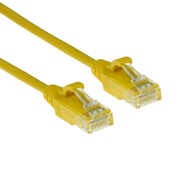 Cat.6e Slim-Patchkabel Kdm-3,8mm  U/UTP Snag-less , AWG28 , mit RJ45 Steckern , grün - 1m