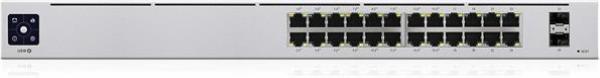 19" Ubiquiti UniFi Gigabit Ethernet -Switch 24 Gen2 - USW-24-POE , 802.3at PoE+ ,+ 2x 1G SFP-Ports - schwarz