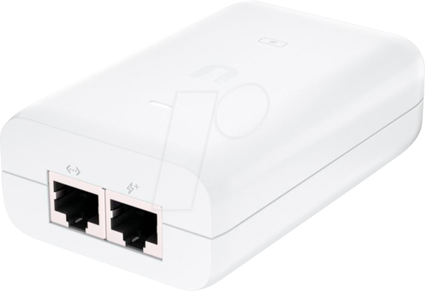 Ubiquiti U-POE++ Adapter, 48 V,  PoE Injektor IEEE 802.3bt (60W) , für Netzwerk / Router , weiß