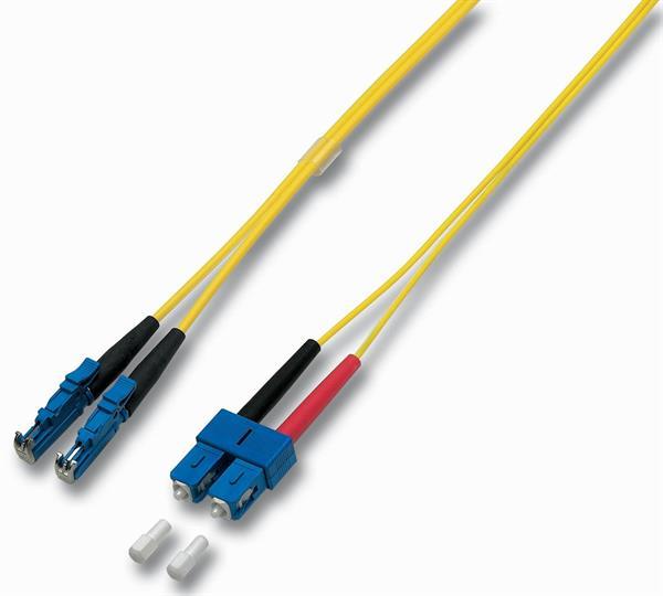 LWL Duplex Patchkabel, E2000/APC8°- SC , 9/125µ, OS2 , LSZH , 3mm gelb - 1m