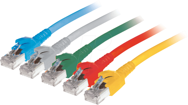 Sonderkonfektion Cat.6A Patchkabel Draka UC900 ,10 Gigabit S/FTP, Slimline  2 x RJ45/TM31 , LSZH, grau - 12m