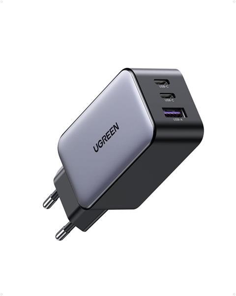 UGREEN Nexode USB C Ladegerät 65W PD 3.0 USB C Netzteil 3-Port GaN , Charger 3-in-1 Ladestation