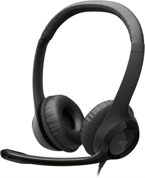 Logitech H390 Kopfhörer für PC , USB PC-Headset mit Mikrofon, Schwarz