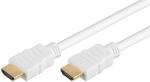 High-Speed HDMI 1.4 Kabel mit Ethernet , HDMI A Stecker / Stecker, vergoldet, weiß - 1m