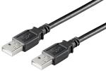 USB2.0 Hi-Speed Verbindungskabel  , 2 x USB A Stecker , schwarz - 5m