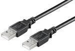 USB2.0 Hi-Speed Verbindungskabel , 2 x USB A Stecker , schwarz - 1m