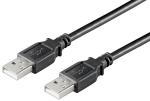 USB2.0 Hi-Speed Verbindungskabel , 2 x USB A Stecker , schwarz - 1.8m