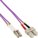 LWL Duplex Patchkabel 88641P, LC/SC, 50/125µ OM4 , MM , lila/violett - 1m