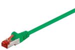Cat.6e Patchkabel 250MHz S/FTP CCA , 2 x RJ45 STP, PVC, grün - 1m