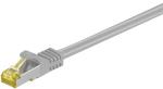PREMIUM Cat.6A Patchkabel S/FTP(PIMF), Cat.7 Rohkabel AWG26/7, 2 x RJ45, LSZH , grau - 0.25m