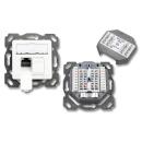 Cat.6e Datendose  250MHz, 2-fach UPEK, RJ45 geschirmt, RAL9010, hz - links/rechts , weiß