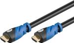 4K/60Hz(3840 x 2160) UHD Premium High-Speed-HDMI-Kabel m. Ethernet zerti. , 18 Gbits , blau/schwarz  - 3m