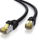 Outdoor Cat.7 Patchkabel PIMF , 2 x RJ45 Stecker , LZSH ,IP66 ,Öl- und UV-beständig , schwarz - 5m