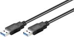 USB3.0 SuperSpeed Anschlußkabel E352563/UL20276 , Stecker (Typ A) > Stecker (Typ A) , schwarz -1.8m